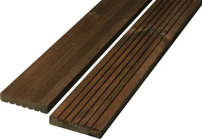 Produktbild von Rettenmeier Terrassendiele Kiefer 200 x 14,5 x 2,8 cm grob/fein teakbraun