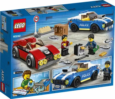 Produktbild von LEGO 60242 City Festnahme auf der Autobahn, Kinderspielzeug mit Polizei-Auto ab 5 Jahre, mit 2 Spielzeugautos, ideal als kleines Geschenk für Kinder