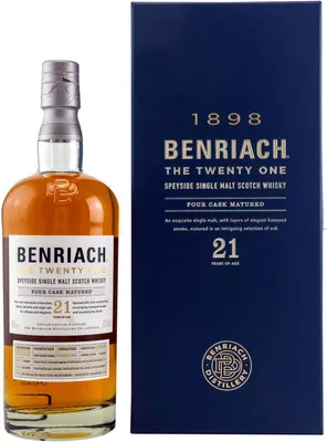 Produktbild von The BenRiach 21 Years Old Four-Cask Maturation 46% Vol. 0,7l in Geschenkbox
