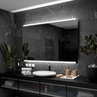 Produktbild von Rechteckiger Badezimmerspiegel mit LED-Beleuchtung - Hobart - 120x70cm