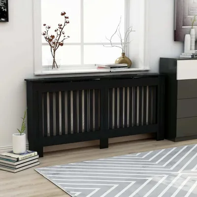 Produktbild von Heizkörperverkleidung Schwarz 172 x 19 x 81 cm MDF , Klima- & Heizgeräte Zubehör Design 2024