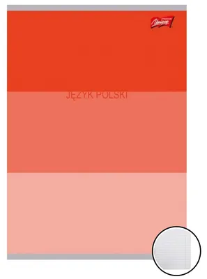 Obrázek produktu pro Zeszyt A5 60 kartek w kratkę Unipap Color Stripes z laminowaną okładką i ściągą z języka polskiego
