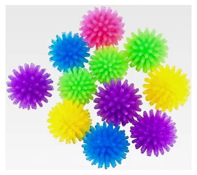 Produktbild von 10er Set Igelball Massageball Noppenball für Stress, Reflexologie und Triggerpunkt-Massagen (Zufällige Farbe)