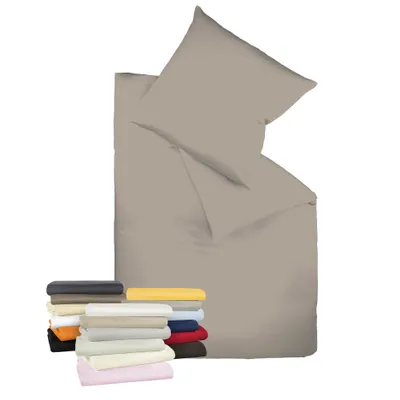 Produktbild von liebling Bettwäsche Interlock Jersey 135 x 200 cm, Farbe taupe, Bettbezug aus 100% Baumwolle, edler Glanz, waschbar 60 Grad