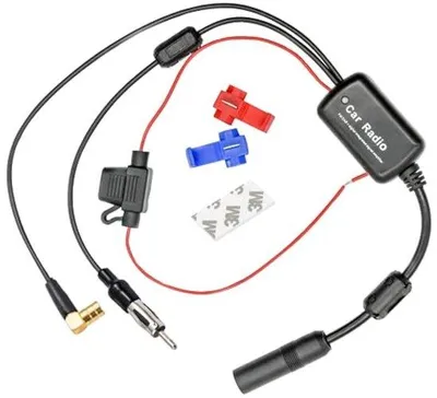 Obrázok produktu pre Zosilňovač signálu DAB+ pre autorádio, 12 V, digitálny rozdeľovač antény pre nákladné vozidlá a automobilové audio systémy