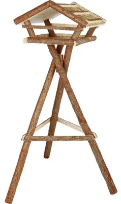 Produktbild von TRIXIE Vogelfutterhaus mit Ständer - Holz-Optik - 48 × 27 × 46 cm/1,30 m