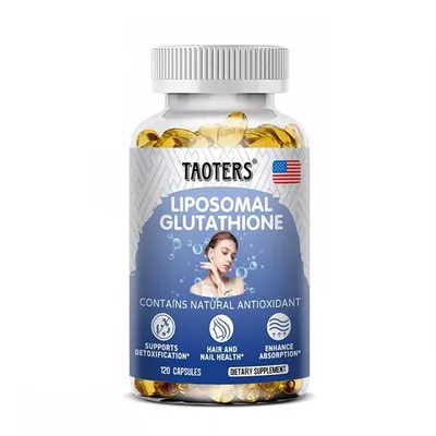 Immagine prodotto di Glutatione liposomiale 800 mg (120 capsule) Integratore alimentare, antiossidante, anti-età, pelle, cura del viso, schiarente, detergente