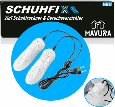 Produktbild von SCHUHFIX Schuhtrockner Geruchsvernichter Elektrischer Stiefeltrockner Schuhwärmer mit UV