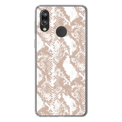 Produktbild von MuchoWow® Handyhülle Schutzhülle Hülle für Huawei P20 Lite (2020) Schlangendruck - Formen - Pastell Silikon Softcase Handy Hülle - Kartenhalter