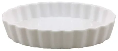 Productafbeelding van Diepe keramische bakvorm, ronde pizzavorm, geribbeld, 26 cm
