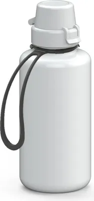 Image de Gourde pour enfants « School » 700 ml - gourde en Tritan incassable avec dragonne - sans BPA, étanche, lavable au lave-vaisselle - blanc/blanc