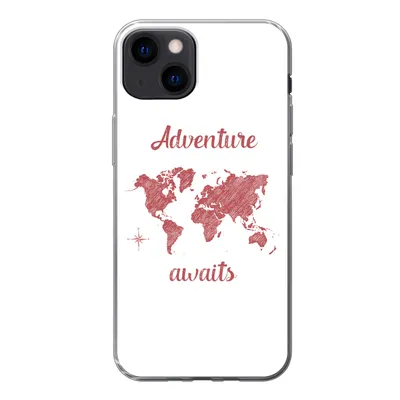 Produktbild von MuchoWow® Handyhülle Schutzhülle Hülle für iPhone 13 Karte - Sprichwörter - Rosa Silikon Softcase Handy Hülle - Karteninhaber