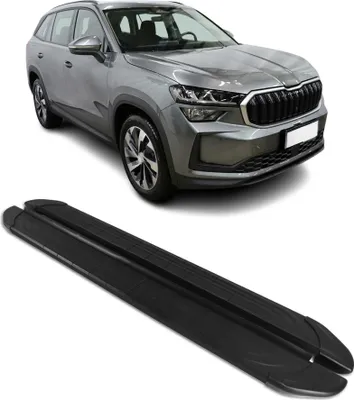 Image de Marchepieds latéraux pédale pour Skoda Kodiaq II 2024-2026 2Pcs Alu Noir