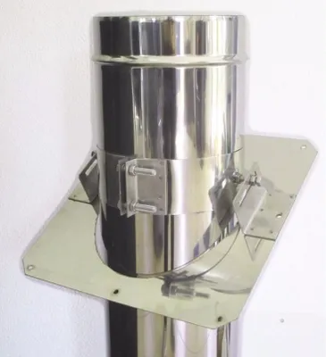 Produktbild von Edelstahl-Dachbefestigungswinkel für Schornstein - Durchmesser 120 mm