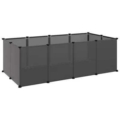 Obrázek produktu pro Klec pro malá zvířata černá 144 x 74 x 46,5 cm PP a ocel