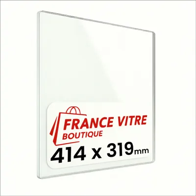 Produktbild von HAAS SOHN - modell : dalen - 414 x 319 x 4 mm - Kaminglas - Ofenglas - Ersatz-Kaminscheibe - feuerfestes Glas - France Vitre
