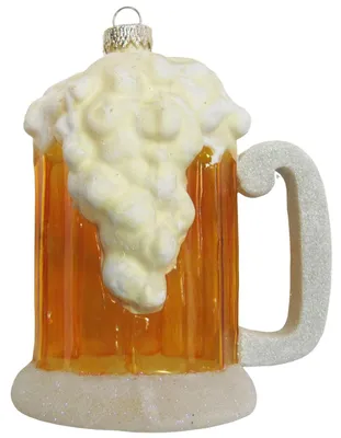 Weihnachtsbaumschmuck Bierpul aus Glas, ca. 12 cm