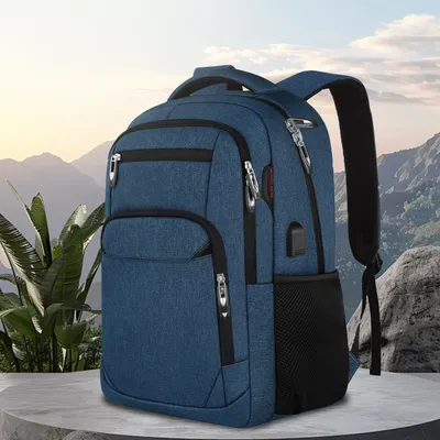 Produktbild von STILVORA Laptoprucksack Wanderrucksack USB-Ladeanschluss,Reisetasche mit Diebstahlsicheres Fach & Wasserdicht und atmungsaktiv
