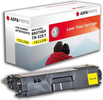 Produktbild von AgfaPhoto Kompatible Tonerkartusche, Gelb, Ersatz für Brother TN-325Y, 3500 Seiten, 3500 Seiten, Gelb, 1 Stück(e)