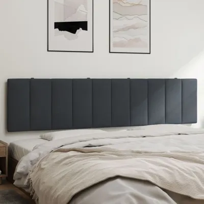Produktbild von "Rabatt" Bettkopfteil modern - Kopfteil-Kissen - "Hanko" Dunkelgrau 200 cm Samt - Kopfteile CC17202