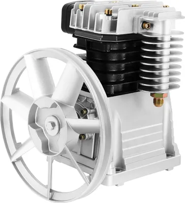 Immagine prodotto di Testa pompa compressore aria, cilindro doppio, capacità 250 l/min, argento