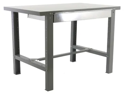 Produktbild von PROREGAL Werkbank BUFFALO METAL mit Schublade | HxBxT 83x120x73cm | Traglast 600kg | Grau