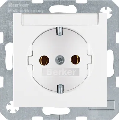 Produktbild von Berker 47508989, Typ F, Weiß, Duroplast, IP20, 250 V, 16 A