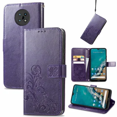 Produktbild von König Design Hülle kompatibel mit Nokia G50 Kunstleder Handyhülle - Handy Case Violett