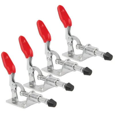 Produktbild von 4Pcs Toggle Clamp Fixed Lock Load 45kg Push-Pull Quick Release Hand Tool GH-301AM