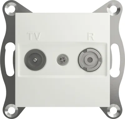 Produktbild von Schneider Electric ASFORA TV-R Enddose 1dB IEC+Buchse UP weiss EPH3300721D