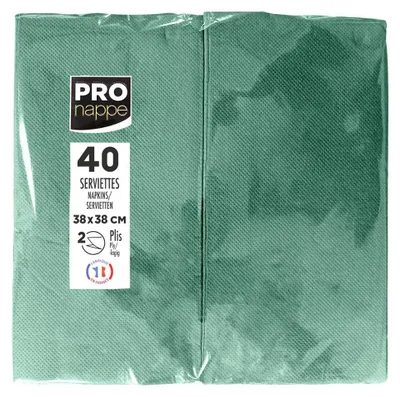 Produktbild von PROnappe Servietten 38.0 x 38.0 cm tannengrün