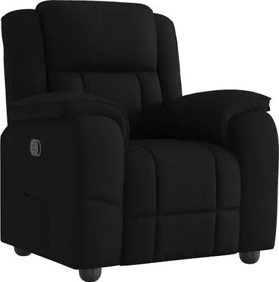 Image de vidaXL Fauteuil relax noir tissu