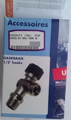 Produktbild von Gasanschlusshahn Gastec 1/2''x M24 Winkelrohr.