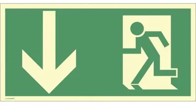 Produktbild von Dreifke® Schild Notausgang, Kunststoff, langnachleuchtend, 160-mcd, 297x148 mm