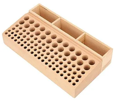 Holz-Werkzeugständer, 98 Löcher, für Lederhandwerk, DIY
