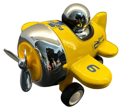 Produktbild von Mini-Spielzeugflugzeug aus Metalllegierung mit Cartoon-Motiv, Propeller-Druckmechanismus, Spielzeug für Kleinkinder, Jungen und Mädchen, pädagogisches Rückziehflugzeug-Spielzeug, Partygeschenke