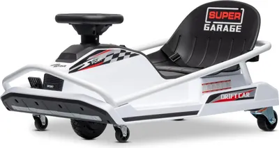 Produktbild von Beneo Motors Drift Elektro-Go-Kart 24V, weiß, 300-W-bürstenloser Motor, Lithium-Batterie, Driftmodus mit einer Geschwindigkeit von bis zu 14 km/h, robuster Stahlrahmen, Sicherheitsgurt, Sportsitz, Multifunktionslenkrad