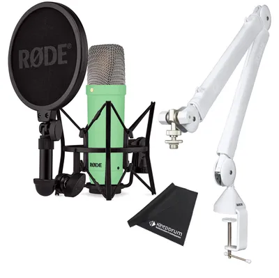 Produktbild von Rode NT1 Signature Green Mikrofon mit PSA1 W Plus Gelenkarm White