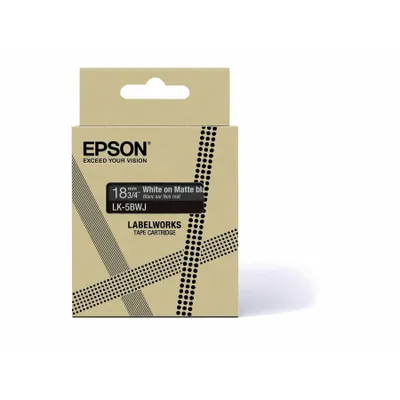 Produktbild von Epson LabelWorks LK-5BWJ - Weiß auf Mattschwarz - Rolle (1,8 cm x 8 m) 1 Kassette(n) Hängebox - Bandkassette - für LabelWorks LW-C410, LW-C610