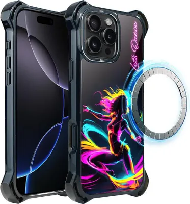Produktbild von IBIZU DropGuard Ultra iPhone 16 Pro Hülle mit MagSafe, #ElectroMove, Tanzrhythmus