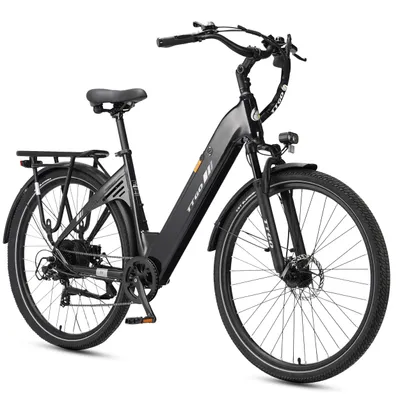 Produktbild von TTGO C3 E-Bike 28 Zoll Elektro Fahrrad 36V 18Ah Akku 250W Hinterradmotor Shimano 7-Gang Federgabel LCD Display Schwarz