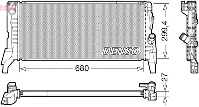 Obrázek produktu pro DENSO Chladič, chlazení motoru DRM05119