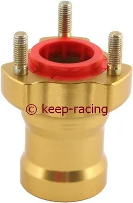 Produktbild von Radstern vorne, Aluminium, 25mm Aufnahme, Länge 75mm, eloxiert, Länge in mm:75mm, Farbe:gold