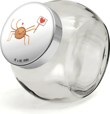 Produktbild von Mr. & Mrs. Panda keksdose glas Spinne Agathe Motivation XL 2000ml - Weiß - Geschenk, Vertrauen, Liebe, Bonboniere, Süßigkeitenglas, Kaffeedose, Glasdose, Dekoglas, Glück