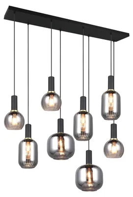 Obrázek produktu pro Lustr DIVA černý-chromovaný 8xE27x10W sklo rozměry: 150x120x32 cm IP20 Trio