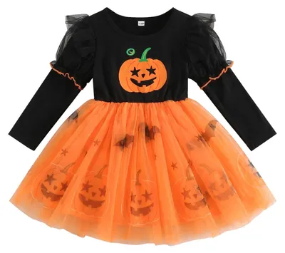 Immagine prodotto di Vestito di Halloween per bambine - Costume a tutù a forma di zucca
