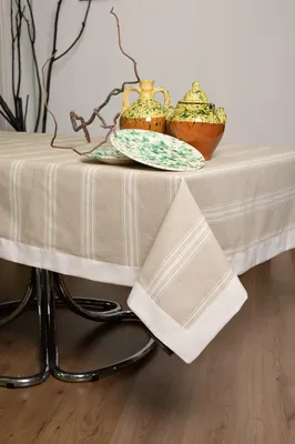 Tischdecke rechteckig 140x300 cm, schmutzabweisend, Baumwoll-Polyester