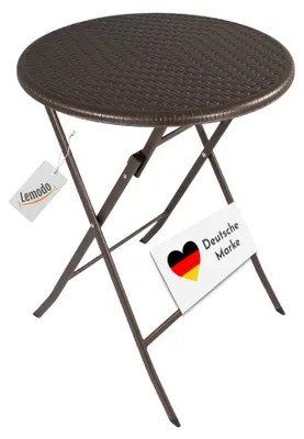 Productafbeelding van Vouwtafel - Bruin Rattan Look - 60 cm