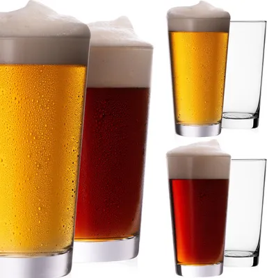 Produktbild von PLATINUX Biergläser Set 500ml (max 600ml) 6-Teilig Altbiergläser aus Glas Altbierbecher 0,5L Craftbeer Spülmaschinenfest