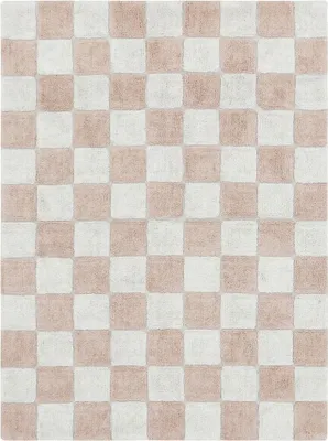 Produktbild von Kinderteppich Fliesen waschbar Rosa 120x160 cm